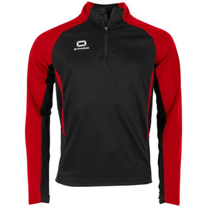 Stadio Quarter Zip top - Black-Red