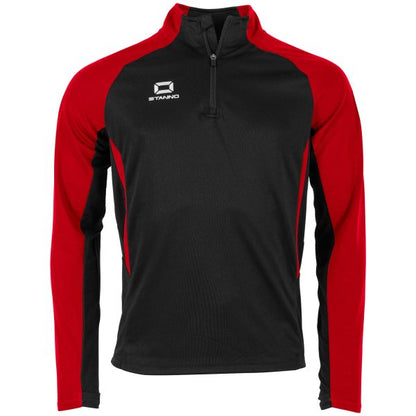 Stadio Quarter Zip top - Black-Red