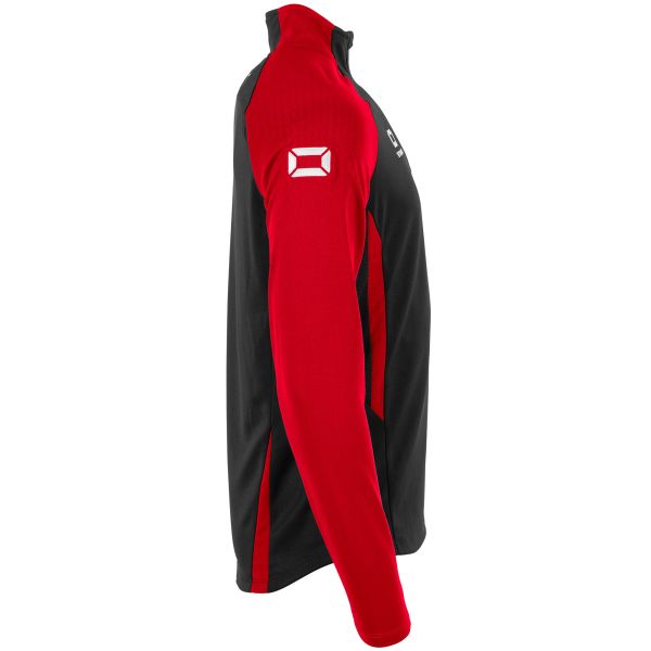 Stadio Quarter Zip top - Black-Red