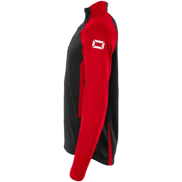 Stadio Quarter Zip top - Black-Red