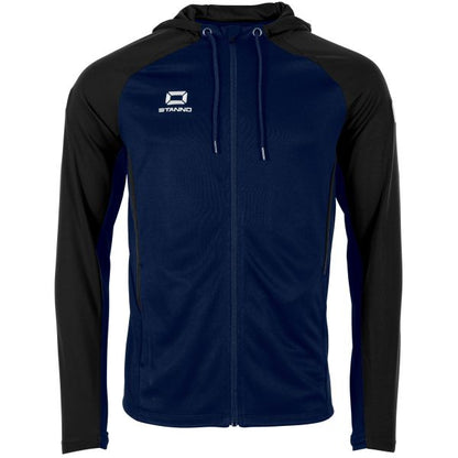 Stadio Hooded Full Zip Top - Navy-Black