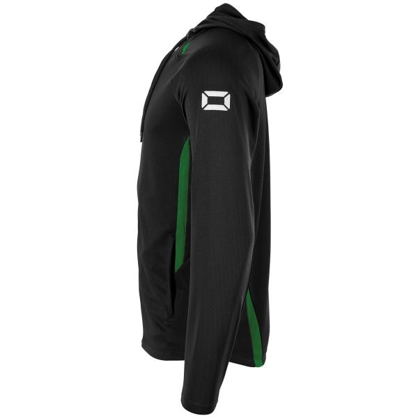 Stadio Hooded Full Zip Top - Black-Green