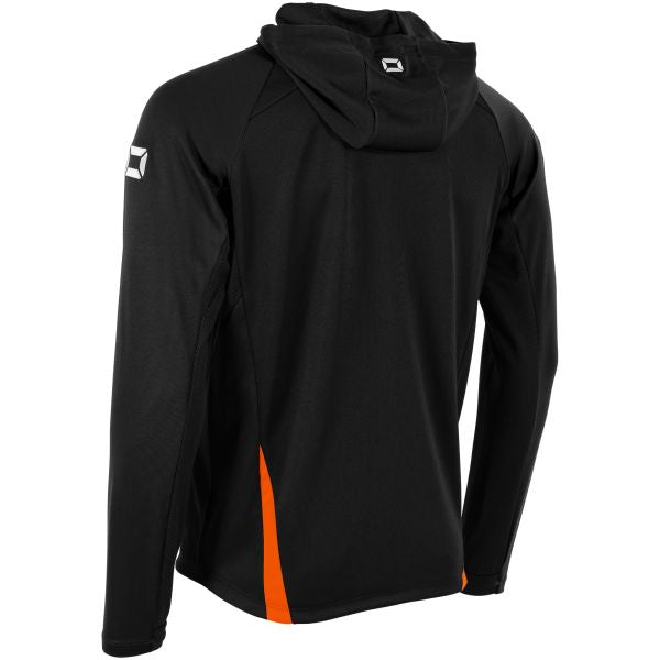 Stadio Hooded Full Zip Top - Black-Orange