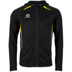 Stadio Hooded Full Zip Top - Black-Yellow