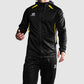 Stadio Hooded Full Zip Top - Black-Yellow