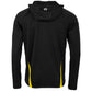 Stadio Hooded Full Zip Top - Black-Yellow