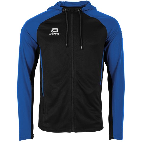 Stadio Hooded Full Zip Top - Black-Royal