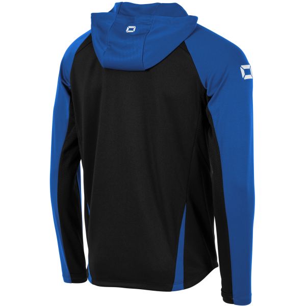 Stadio Hooded Full Zip Top - Black-Royal