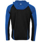Stadio Hooded Full Zip Top - Black-Royal