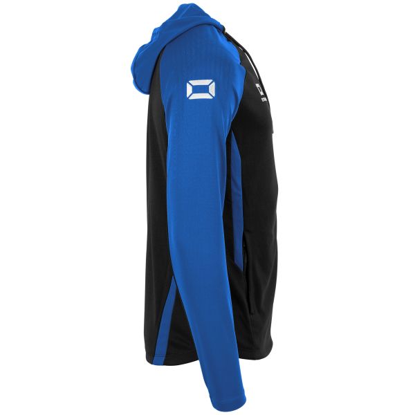 Stadio Hooded Full Zip Top - Black-Royal