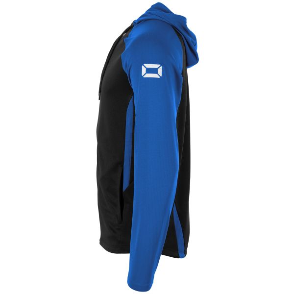 Stadio Hooded Full Zip Top - Black-Royal
