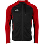 Stadio Hooded Full Zip Top - Black-Red