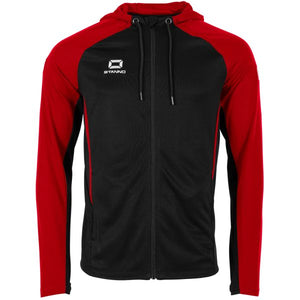 Stadio Hooded Full Zip Top - Black-Red