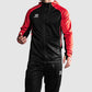 Stadio Hooded Full Zip Top - Black-Red