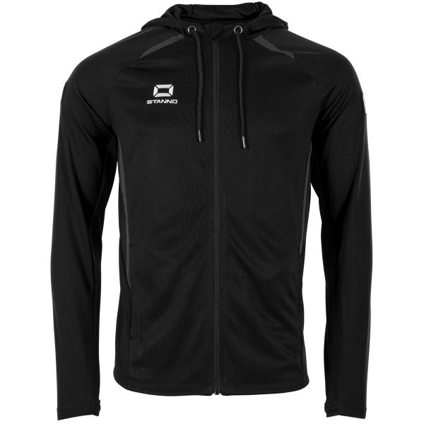 Stadio Hooded Full Zip Top - Black-Anthracite