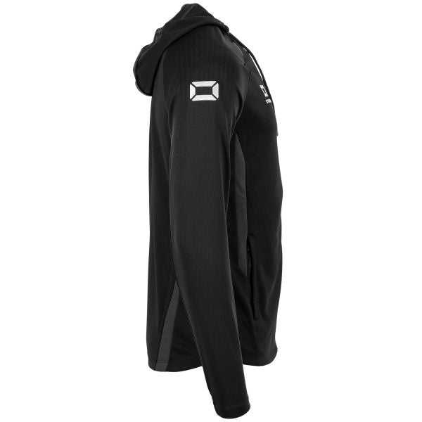 Stadio Hooded Full Zip Top - Black-Anthracite