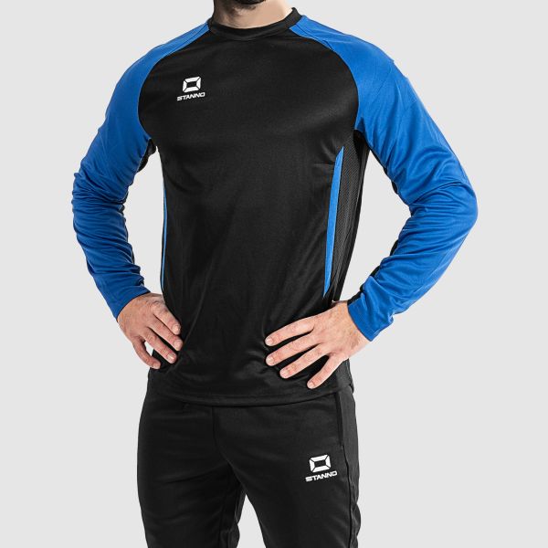 Stadio Round Neck Top - Black-Royal