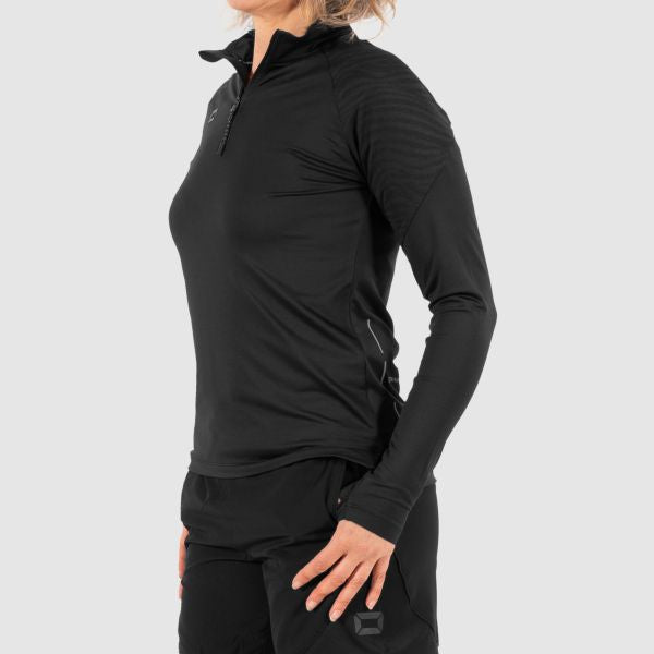 Functionals Quarter Zip Top Ladies II - Black-Anthracite