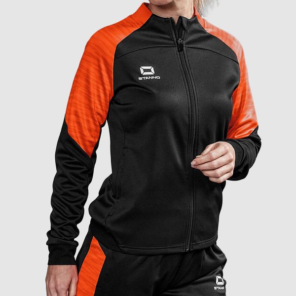 Bolt Full Zip Top Ladies - Black-Orange