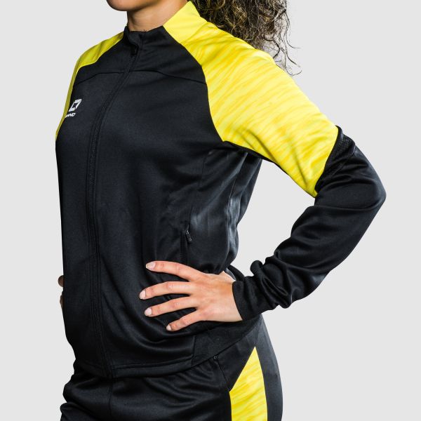 Bolt Full Zip Top Ladies - Black-Yellow