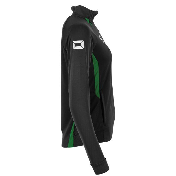 Stadio Full Zip Top Ladies - Black-Green