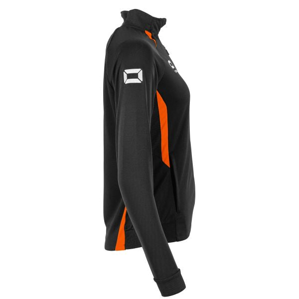 Stadio Full Zip Top Ladies - Black-Orange