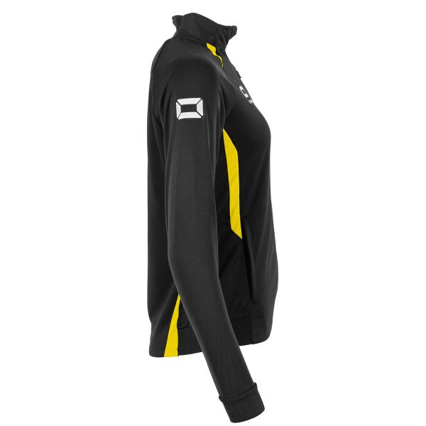 Stadio Full Zip Top Ladies - Black-Yellow