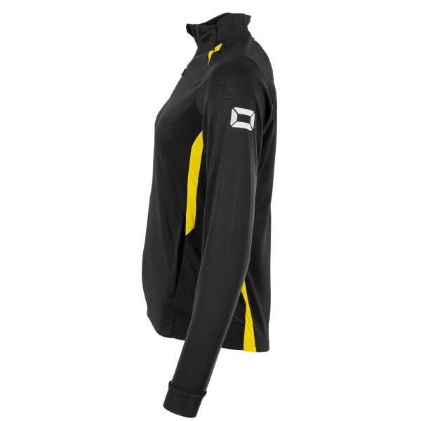 Stadio Full Zip Top Ladies - Black-Yellow