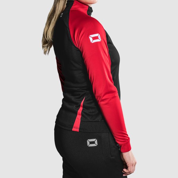 Stadio Full Zip Top Ladies - Black-Red