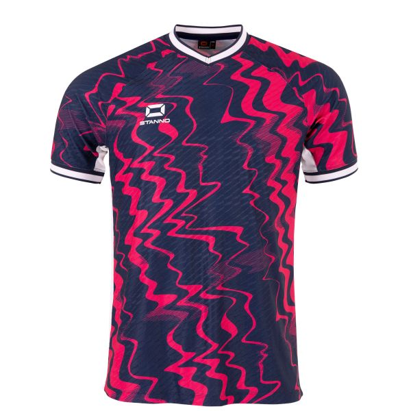 Wave Shirt - Navy-Pink-White