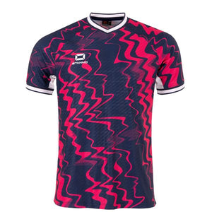 Wave Shirt - Navy-Pink-White