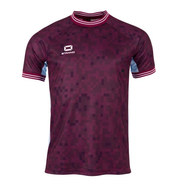 Pixel Shirt - Maroon-Sky Blue