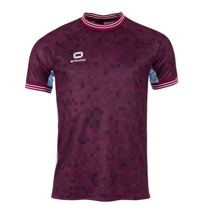 Pixel Shirt - Maroon-Sky Blue