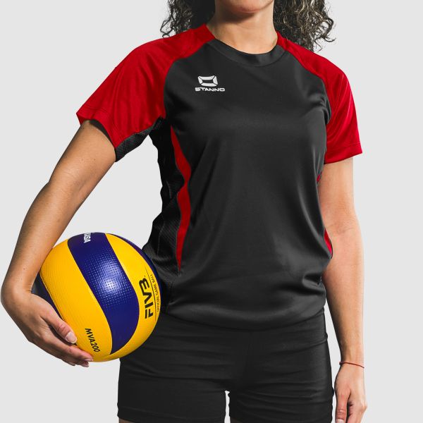 Stadio T-Shirt Ladies - Black-Red