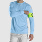 Drive Match Shirt LS - Sky Blue-White