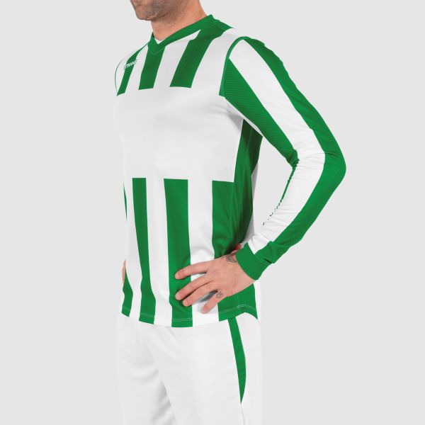 Aspire Long Sleeve Shirt - Green-White
