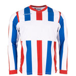 Aspire Long Sleeve Shirt - White-Red-Royal