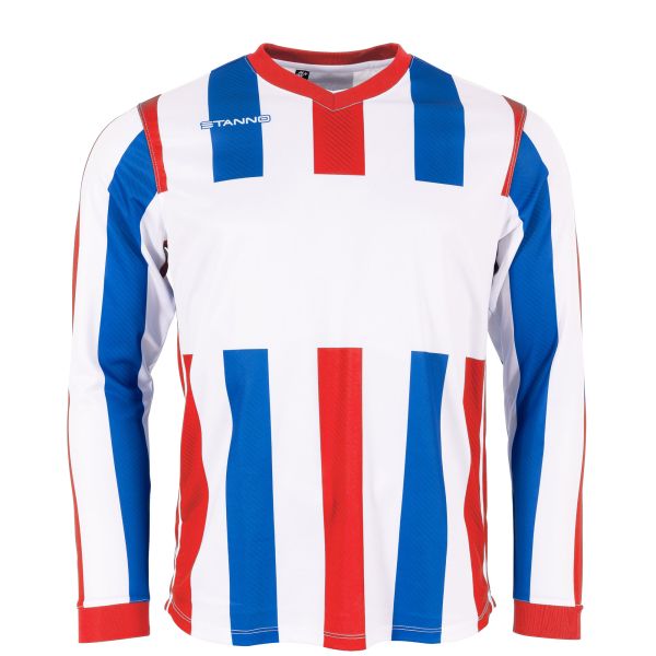 Aspire Long Sleeve Shirt - White-Red-Royal