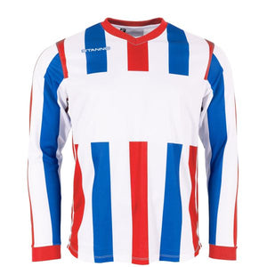 Aspire Long Sleeve Shirt - White-Red-Royal