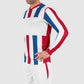 Aspire Long Sleeve Shirt - White-Red-Royal