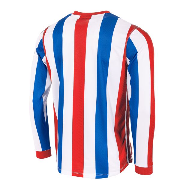 Aspire Long Sleeve Shirt - White-Red-Royal