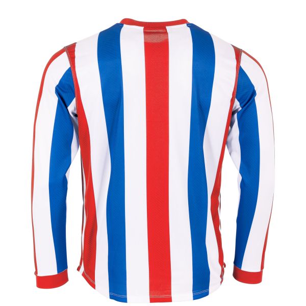 Aspire Long Sleeve Shirt - White-Red-Royal