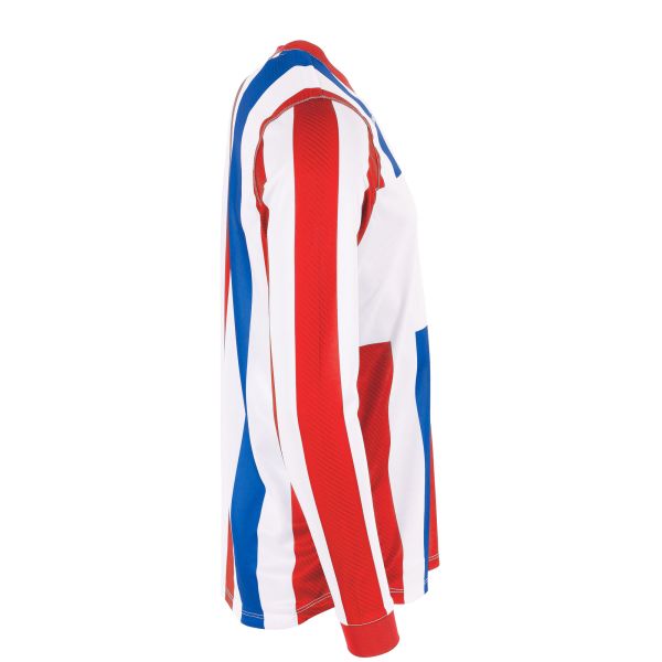 Aspire Long Sleeve Shirt - White-Red-Royal