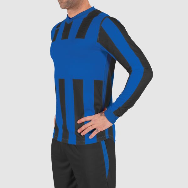Aspire Long Sleeve Shirt - Black-Royal