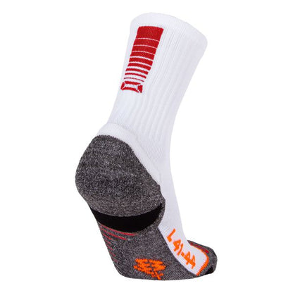 Stadium Crew Socks - White-Red