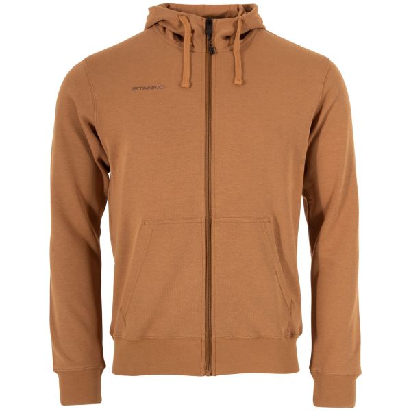 Base Hooded Full Zip Sweat Top - Brown