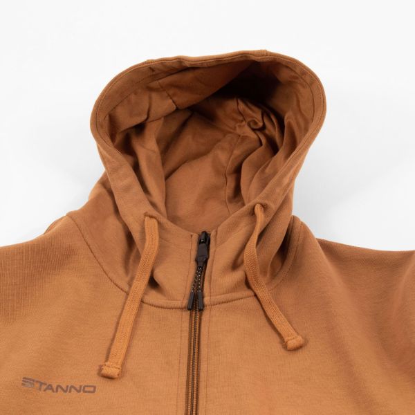 Base Hooded Full Zip Sweat Top - Brown