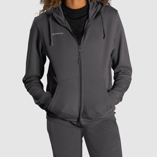 Base Hooded Full Zip Sweat Top - Anthracite