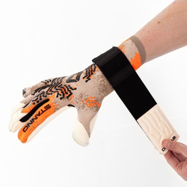 Sirox Goalkeeper Gloves - Beige-Orange-Black