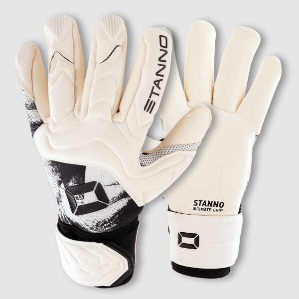 Ultimate Grip V Goalkeeper Gloves - White-Black
